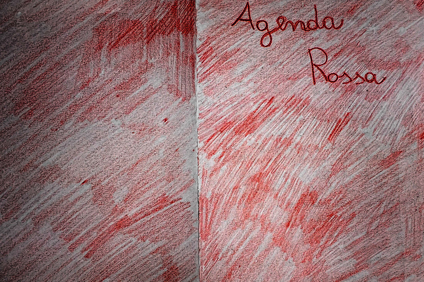 agenda rossa disegnata