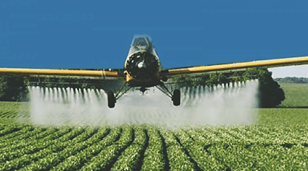aereo su verdure 