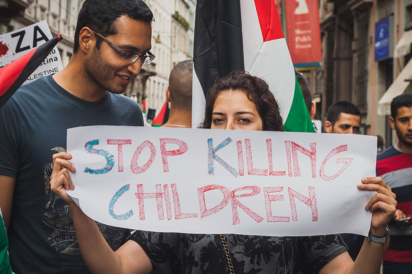 gaza stop kill children deposit