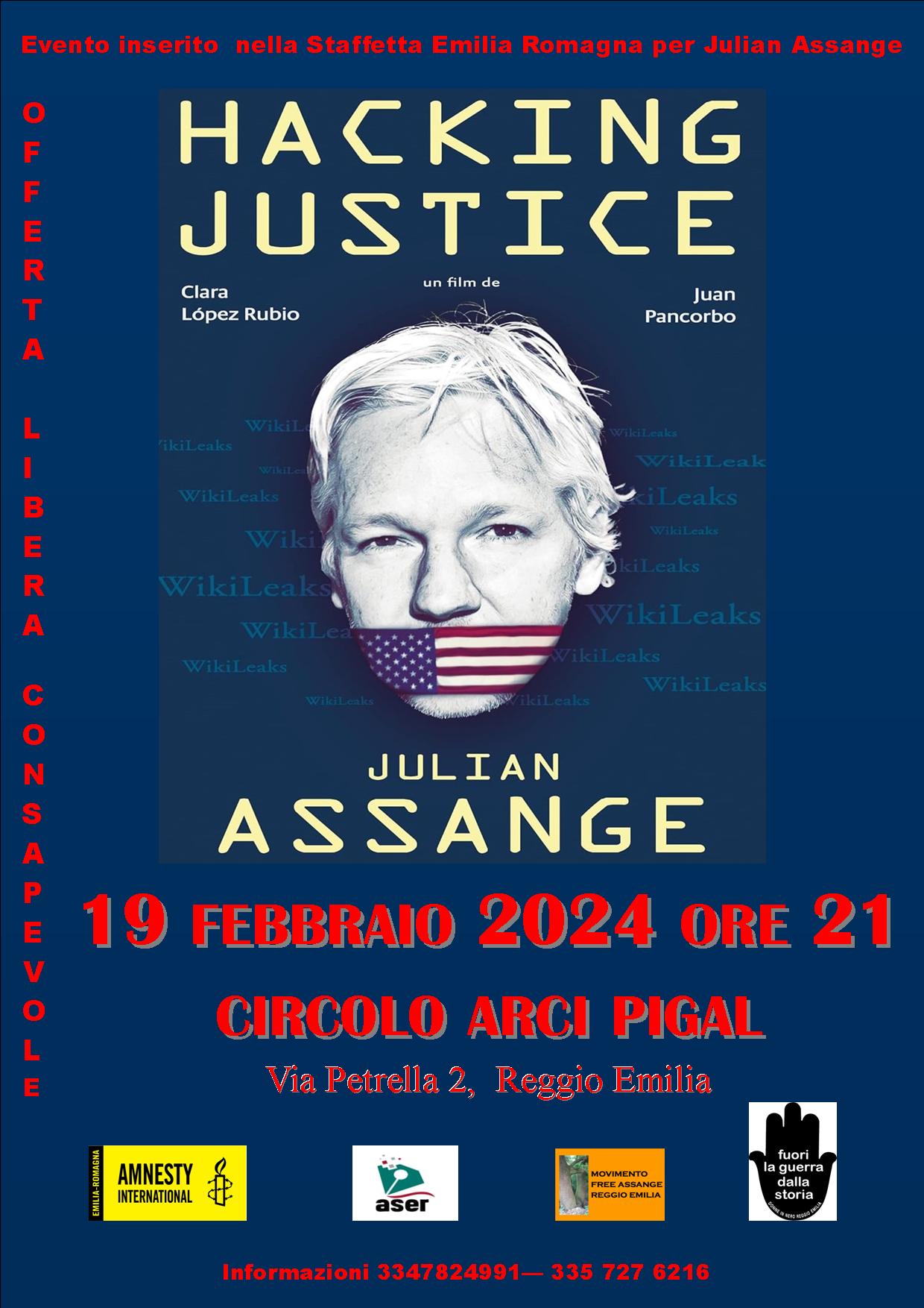 hacking justice assange reggio emilia 